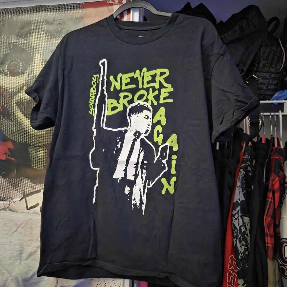 NBA VLONE Black and Green Graphic Tee